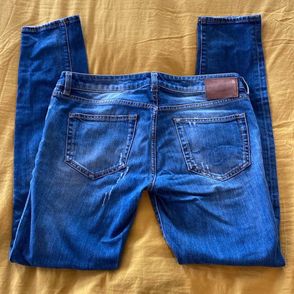 R13 asymmetrical zipper skinny jeans - Picture 3 of 4